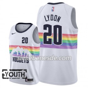 Kinder NBA Denver Nuggets Trikot Tyler Lydon 20 2018-19 Nike City Edition Weiß Swingman